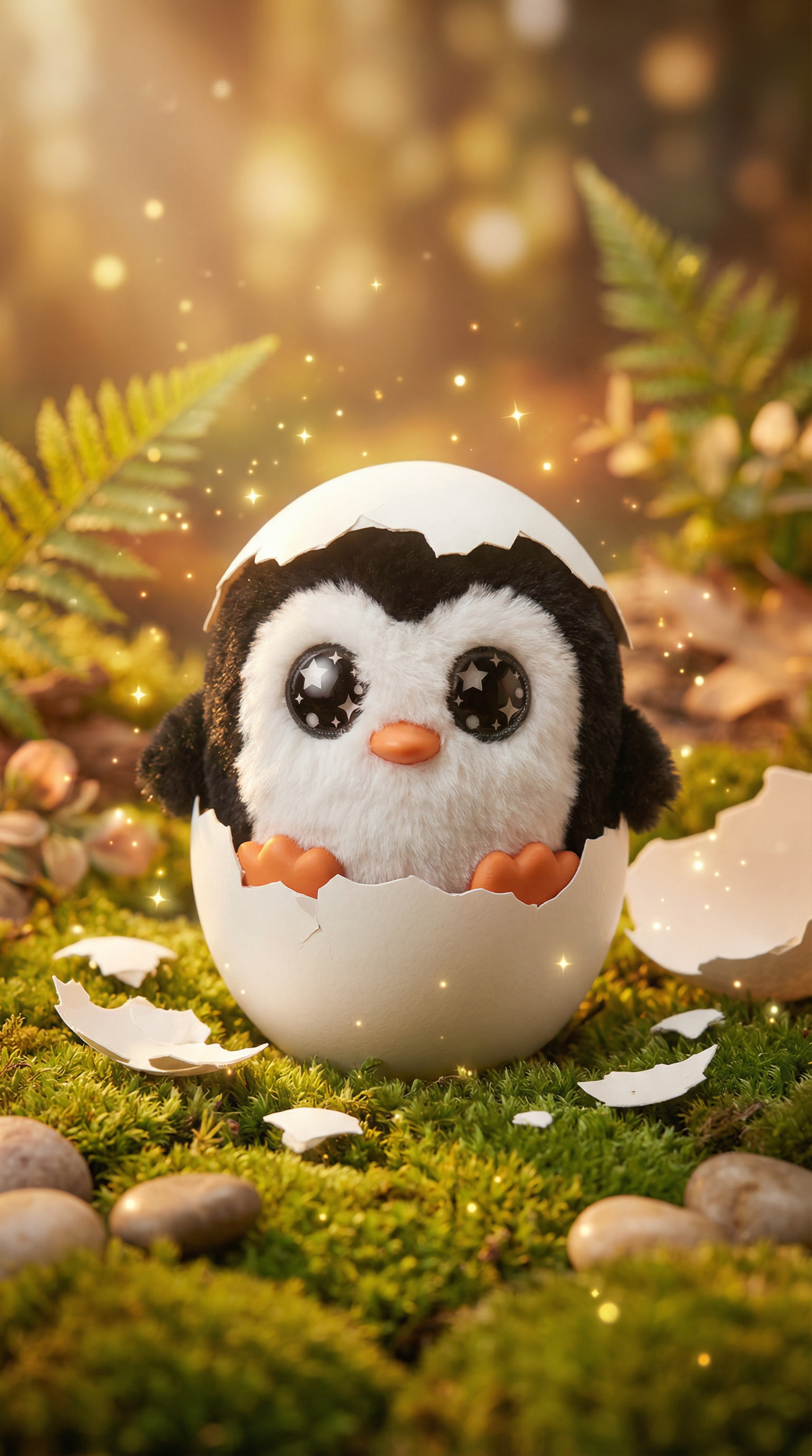 Q Penguin hatching from egg